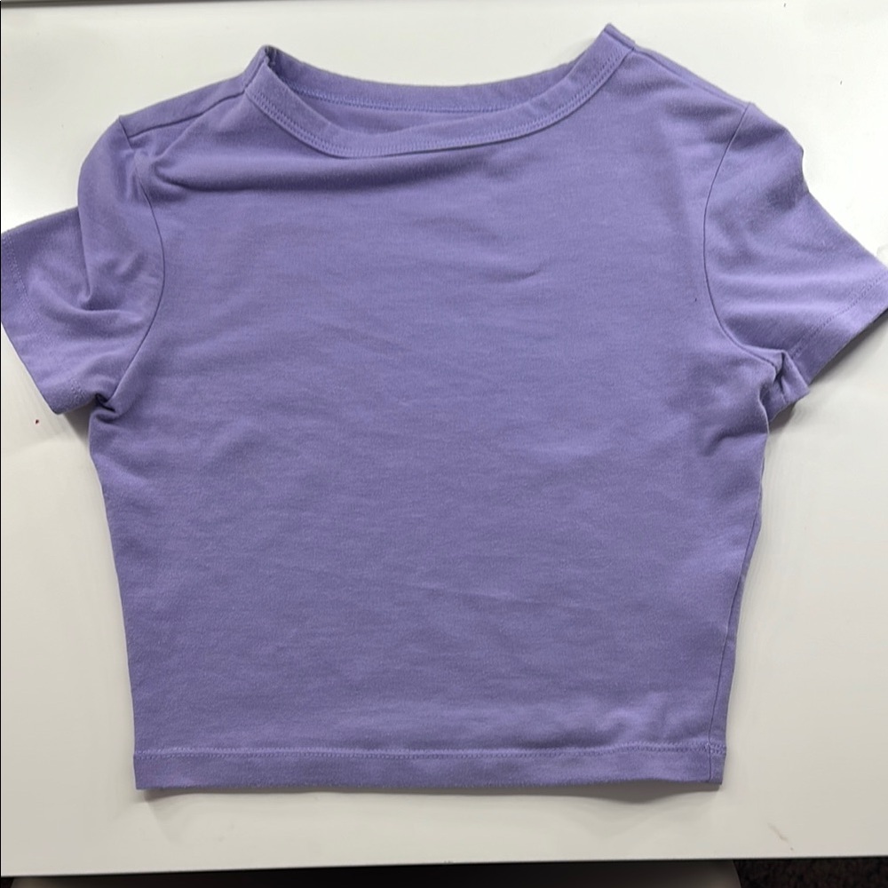 Lavender Cropped T-Shirt